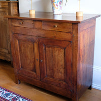 19th Century Sideboard Cupboard With Original Brass Ware