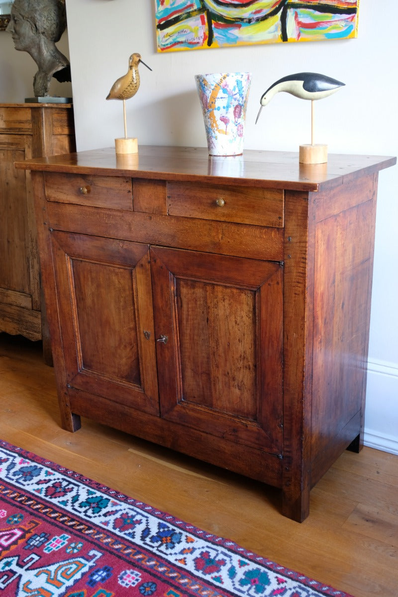 19th Century Sideboard Cupboard With Original Brass Ware