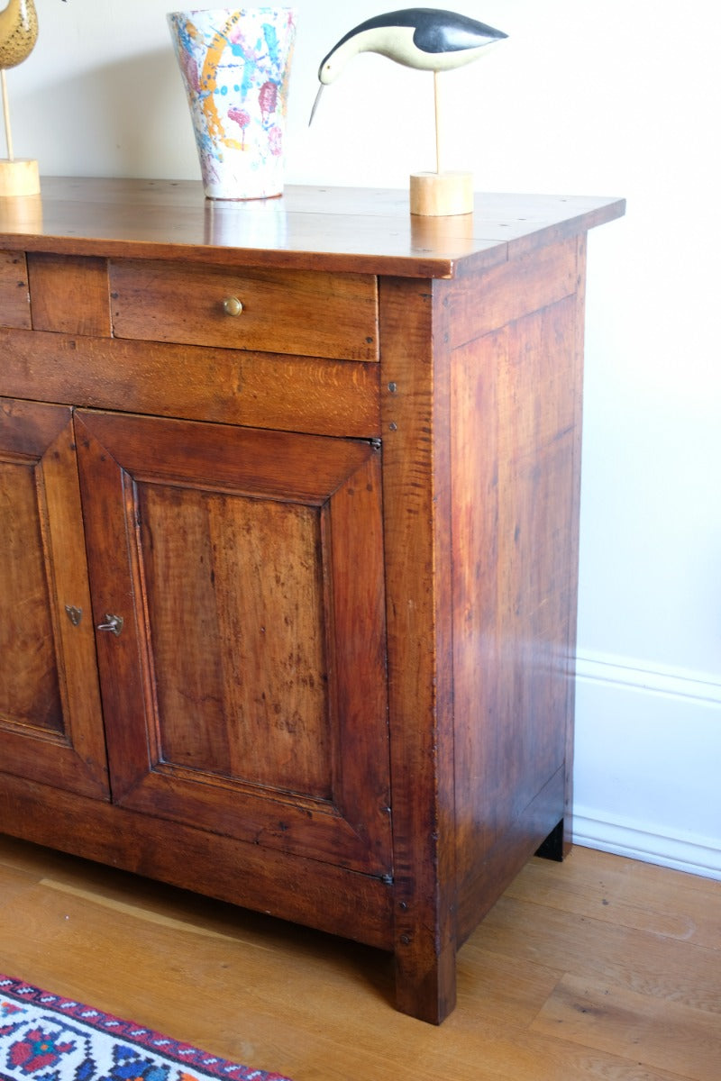 19th Century Sideboard Cupboard With Original Brass Ware