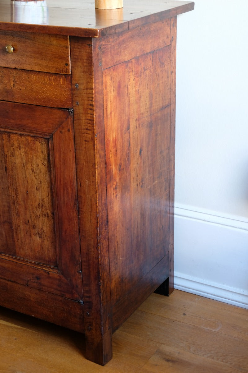 19th Century Sideboard Cupboard With Original Brass Ware