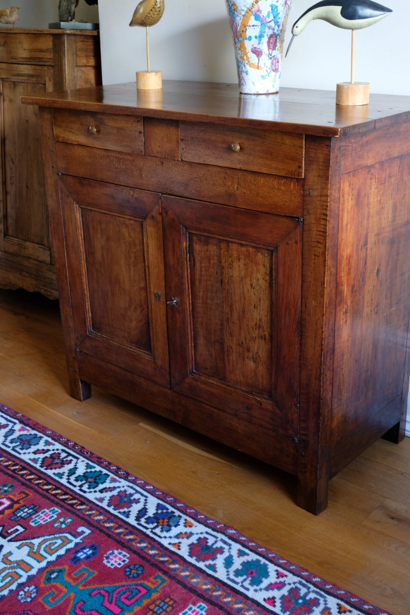 19th Century Sideboard Cupboard With Original Brass Ware