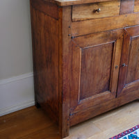 19th Century Sideboard Cupboard With Original Brass Ware