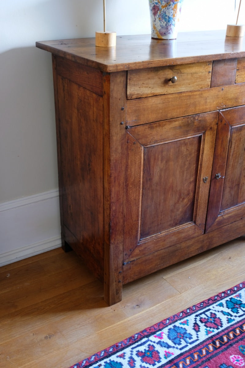 19th Century Sideboard Cupboard With Original Brass Ware