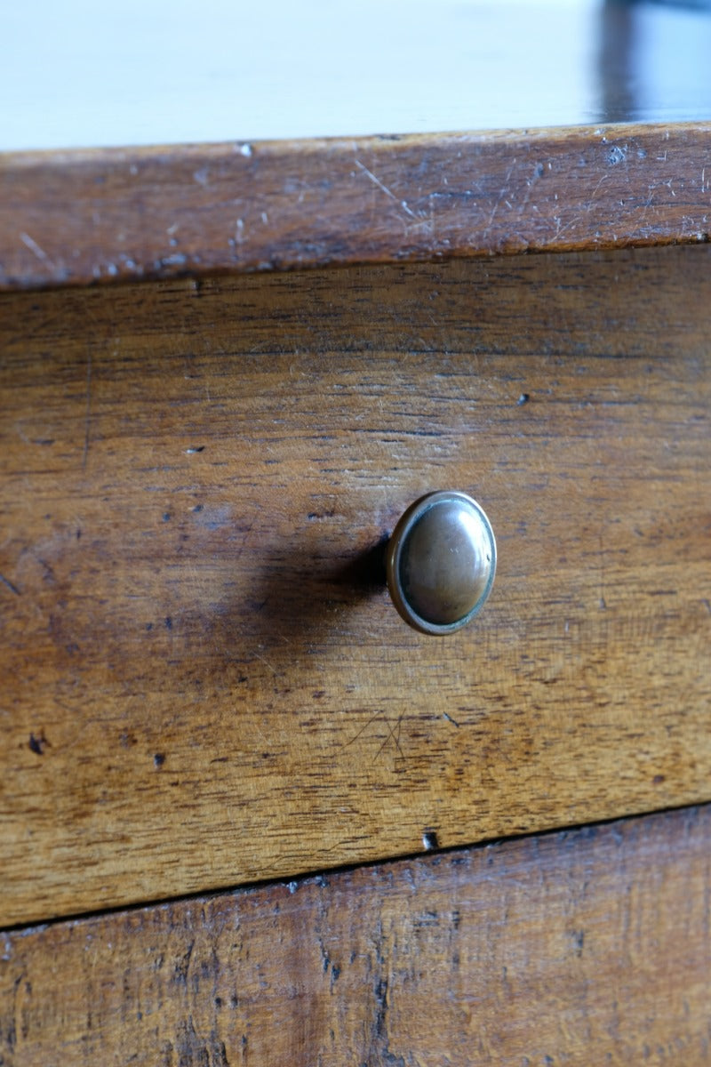 19th Century Sideboard Cupboard With Original Brass Ware