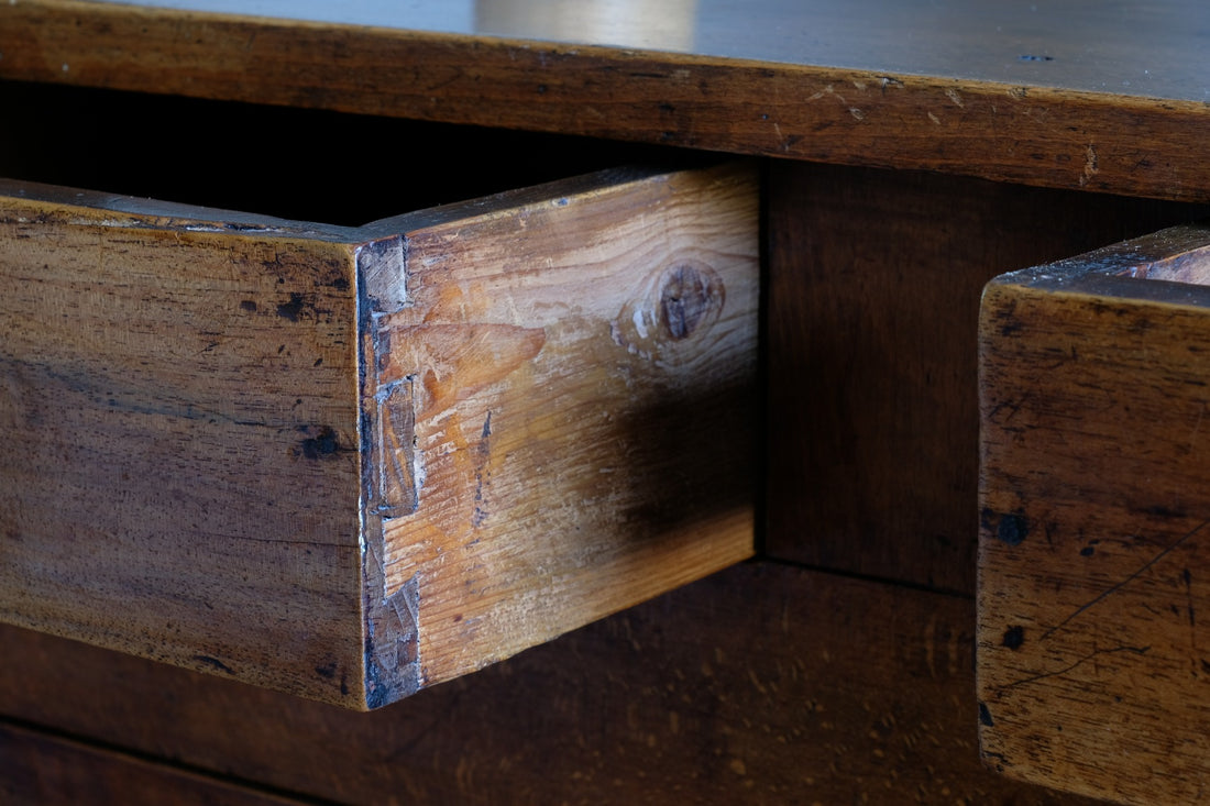 19th Century Sideboard Cupboard With Original Brass Ware