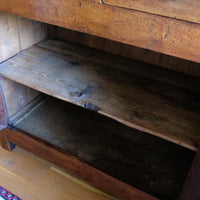 19th Century Sideboard Cupboard With Original Brass Ware