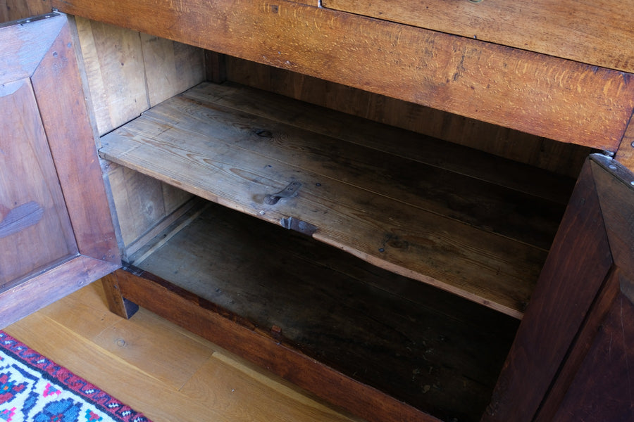 19th Century Sideboard Cupboard With Original Brass Ware