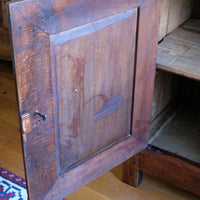 19th Century Sideboard Cupboard With Original Brass Ware