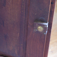 19th Century Sideboard Cupboard With Original Brass Ware