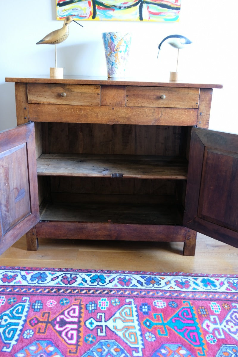 19th Century Sideboard Cupboard With Original Brass Ware