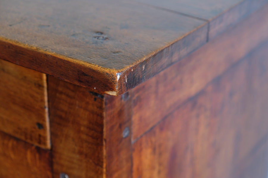 19th Century Sideboard Cupboard With Original Brass Ware