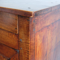 19th Century Sideboard Cupboard With Original Brass Ware