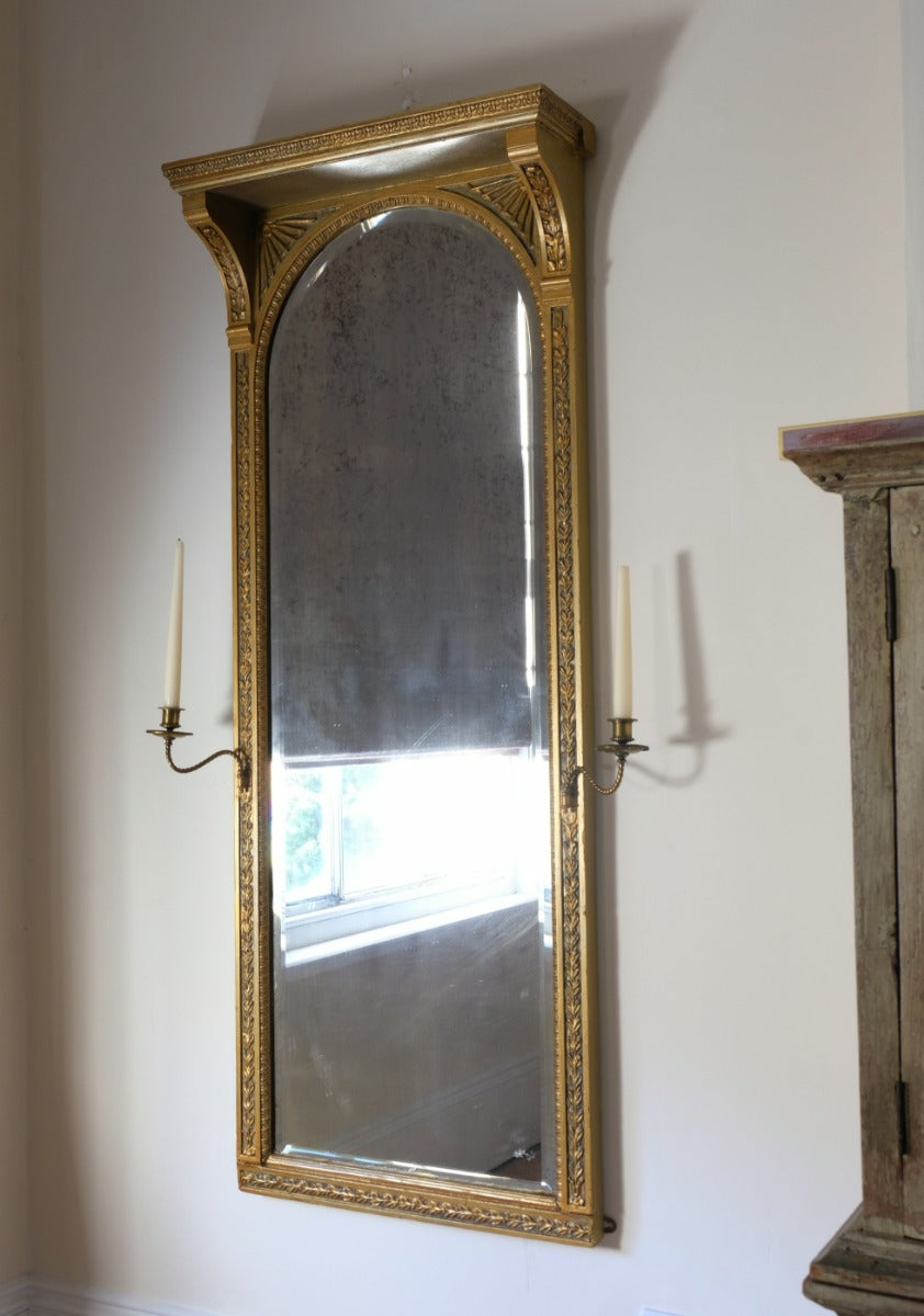 Edwardian Giltwood Girandole Pier Mirror