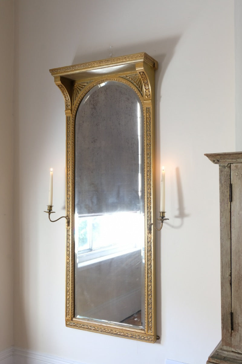 Edwardian Giltwood Girandole Pier Mirror