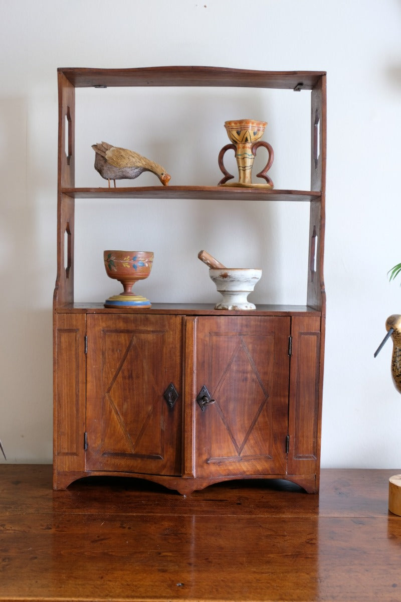 Early 19th Century Serpentine Inlaid Wall Cabinet