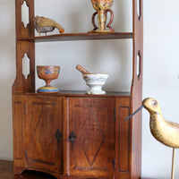 Early 19th Century Serpentine Inlaid Wall Cabinet