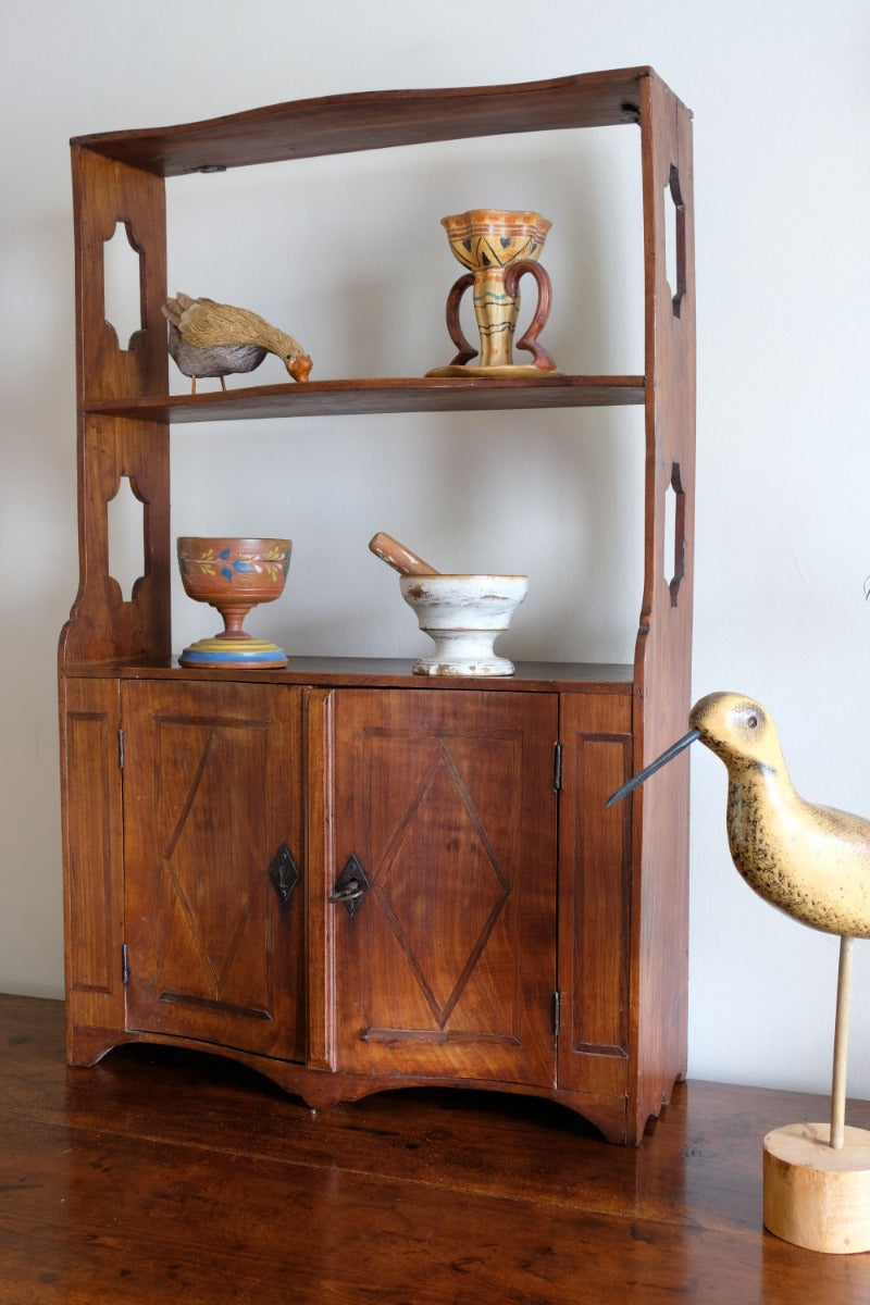 Early 19th Century Serpentine Inlaid Wall Cabinet