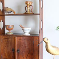 Early 19th Century Serpentine Inlaid Wall Cabinet