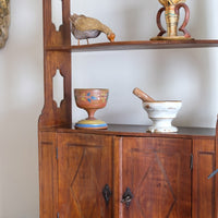 Early 19th Century Serpentine Inlaid Wall Cabinet