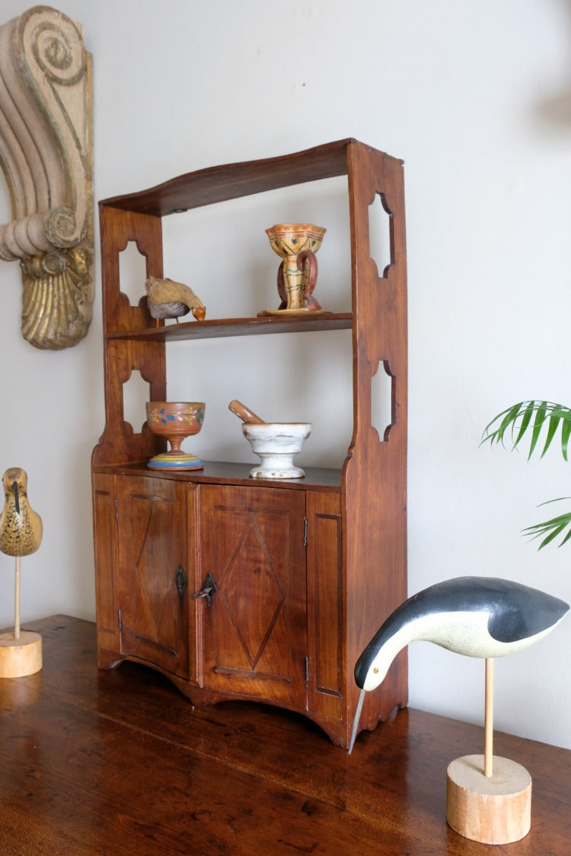 Early 19th Century Serpentine Inlaid Wall Cabinet