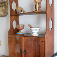 Early 19th Century Serpentine Inlaid Wall Cabinet