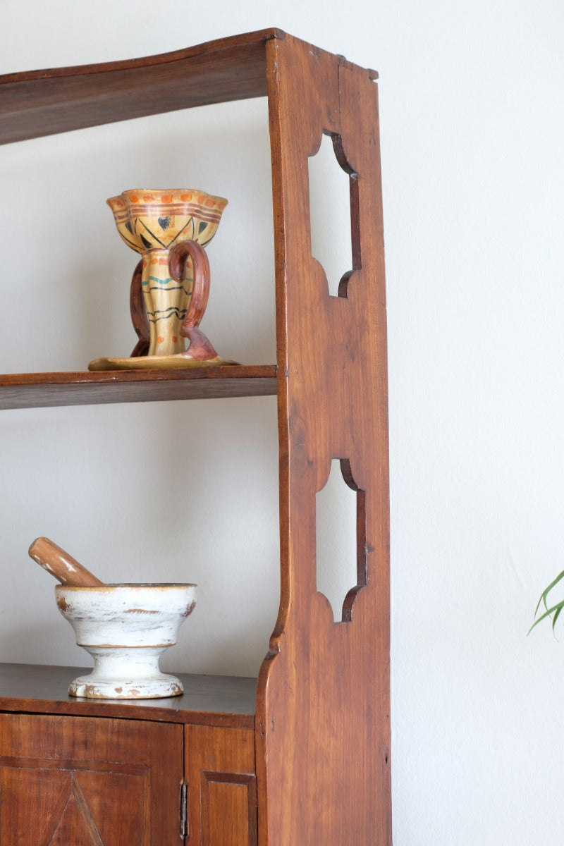 Early 19th Century Serpentine Inlaid Wall Cabinet