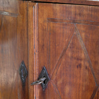 Early 19th Century Serpentine Inlaid Wall Cabinet