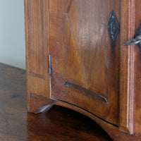 Early 19th Century Serpentine Inlaid Wall Cabinet