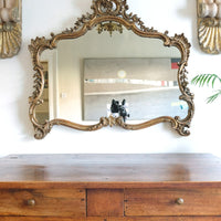 19th Century Giltwood Rococo Style Mantle Mirror