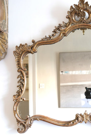 19th Century Giltwood Rococo Style Mantle Mirror