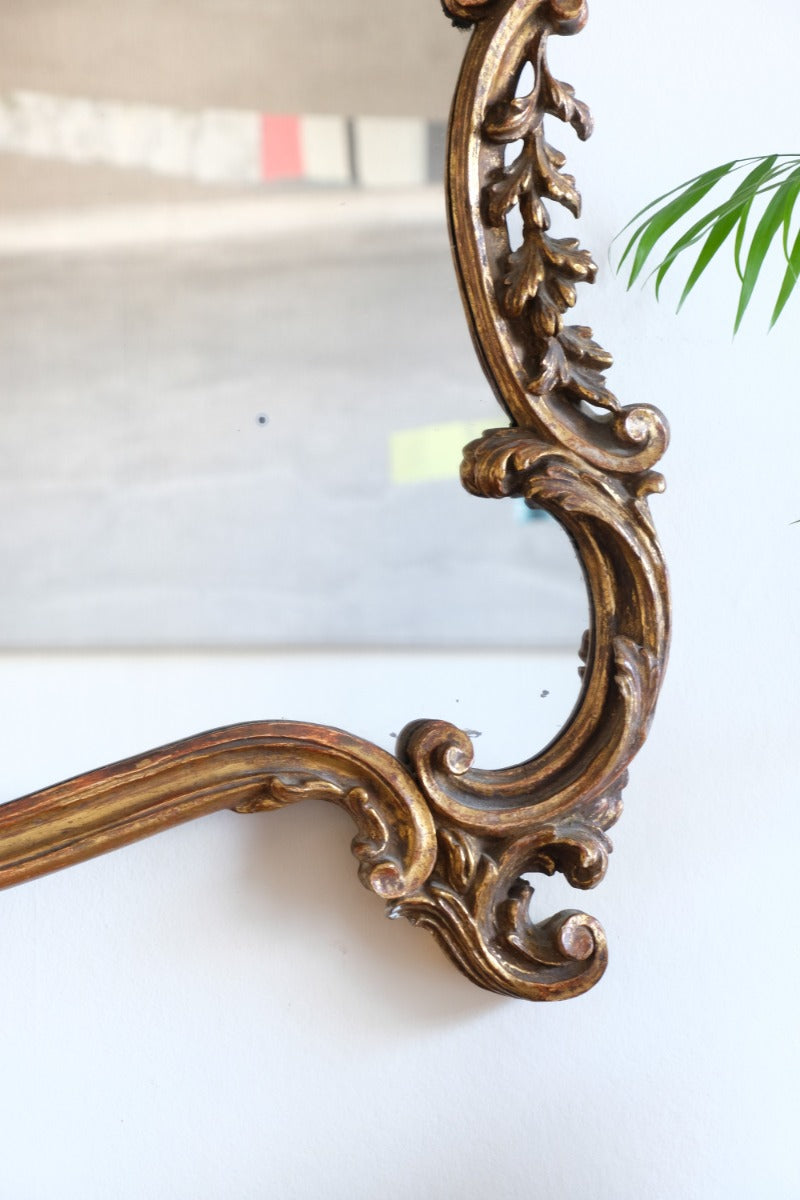 19th Century Giltwood Rococo Style Mantle Mirror