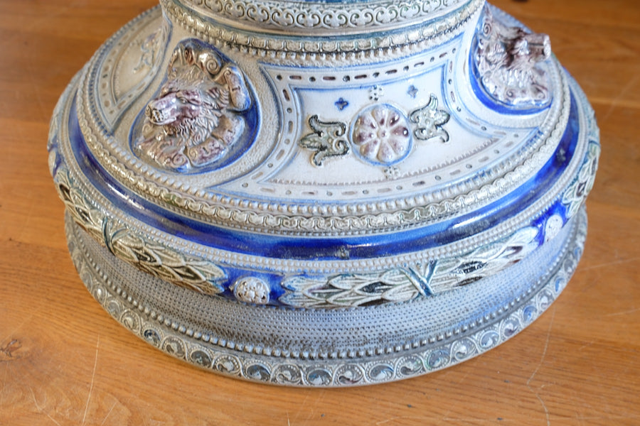 German Naturalistic Westerwald stoneware jardinière