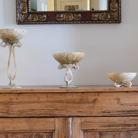 Set of Three Murano Style Tazza Glasses