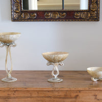 Set of Three Murano Style Tazza Glasses