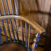 19th Century Windsor Splat back Armchair With A Crinoline Stretcher