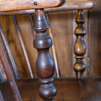 19th Century Windsor Splat back Armchair With A Crinoline Stretcher