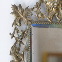 19th Century Girandole With Square Mirror Three Branched Wall Sconces