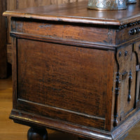 19th Century Geometrically Designed Oak Coffer