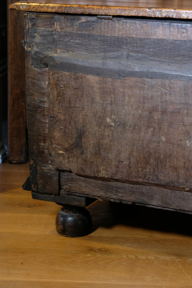 19th Century Geometrically Designed Oak Coffer