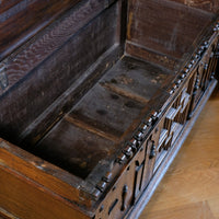 19th Century Geometrically Designed Oak Coffer