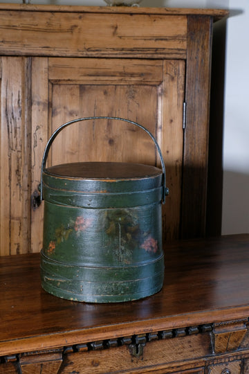 19th Century American Folk Art Painted Bentwood Box