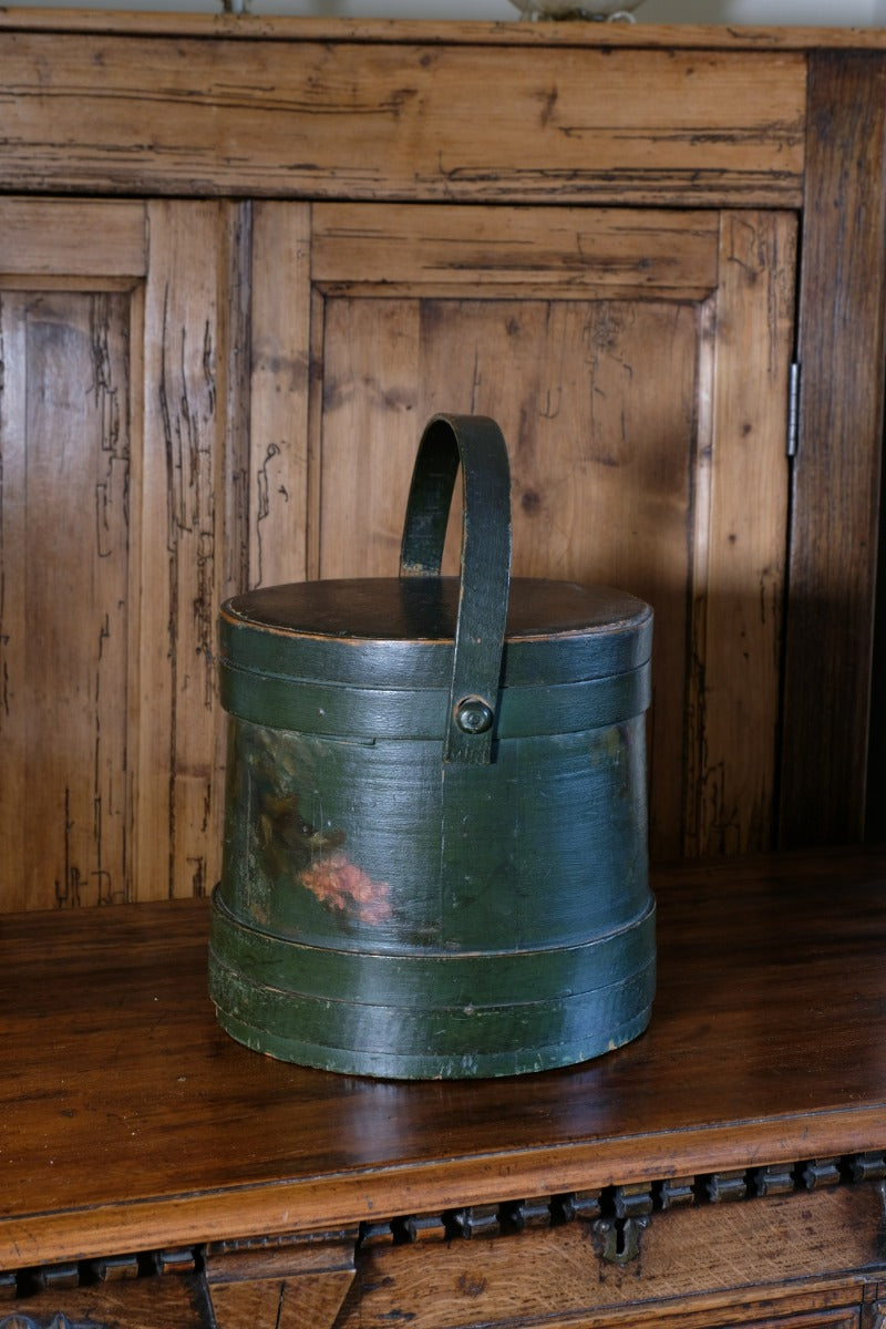 19th Century American Folk Art Painted Bentwood Box