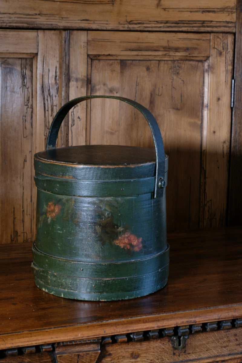 19th Century American Folk Art Painted Bentwood Box