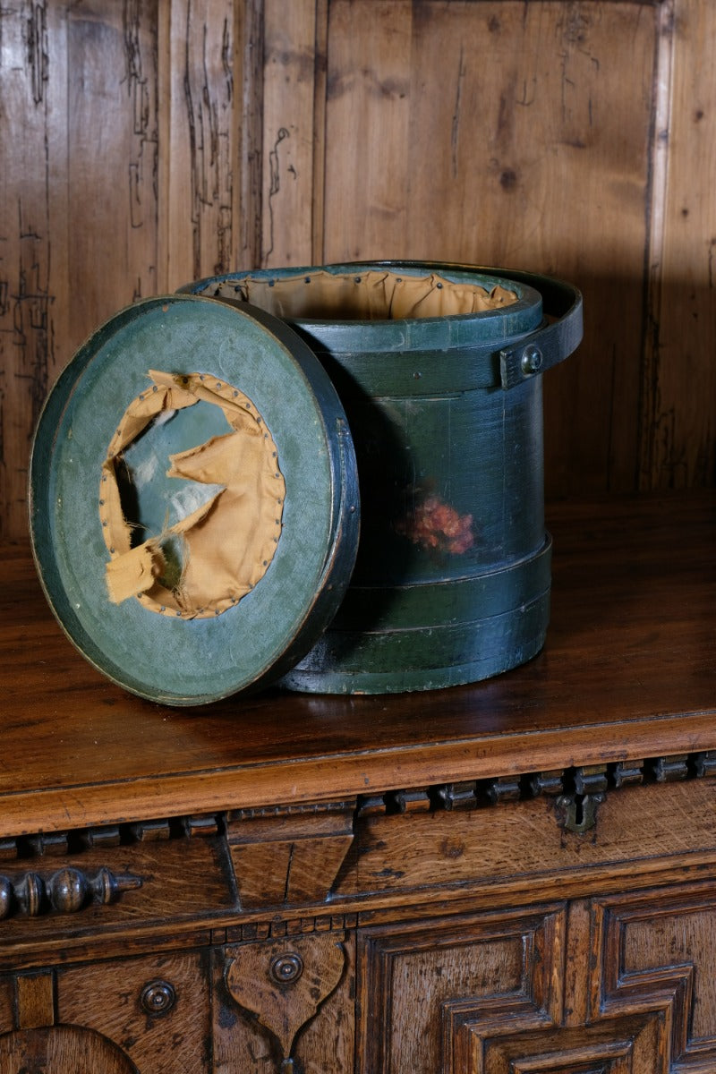 19th Century American Folk Art Painted Bentwood Box