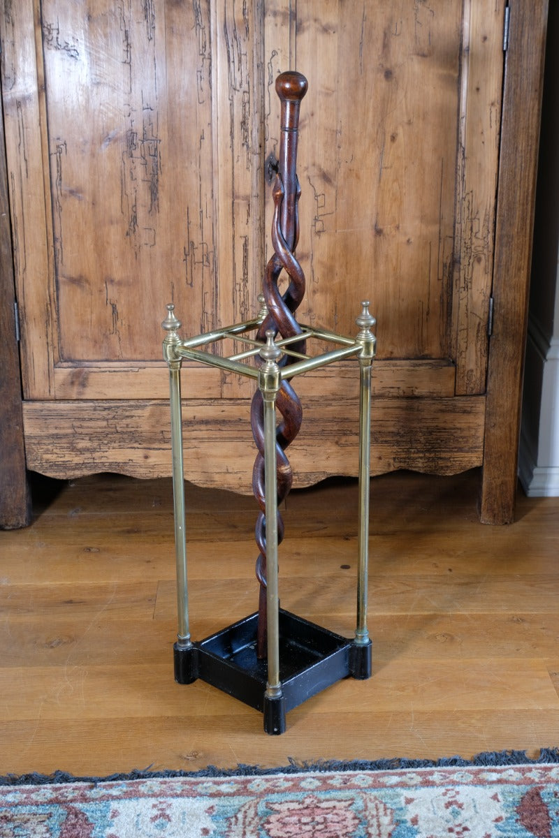 19th Century Brass & Cast Iron Stick stand