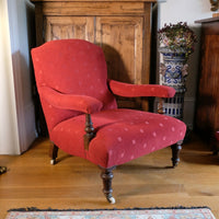 19th Century Open Arm Library Armchair