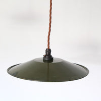 Vintage Mid 20th Century Modern Pendant Lights - Green & Cream