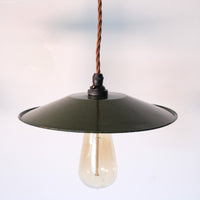 Vintage Mid 20th Century Modern Pendant Lights - Green & Cream