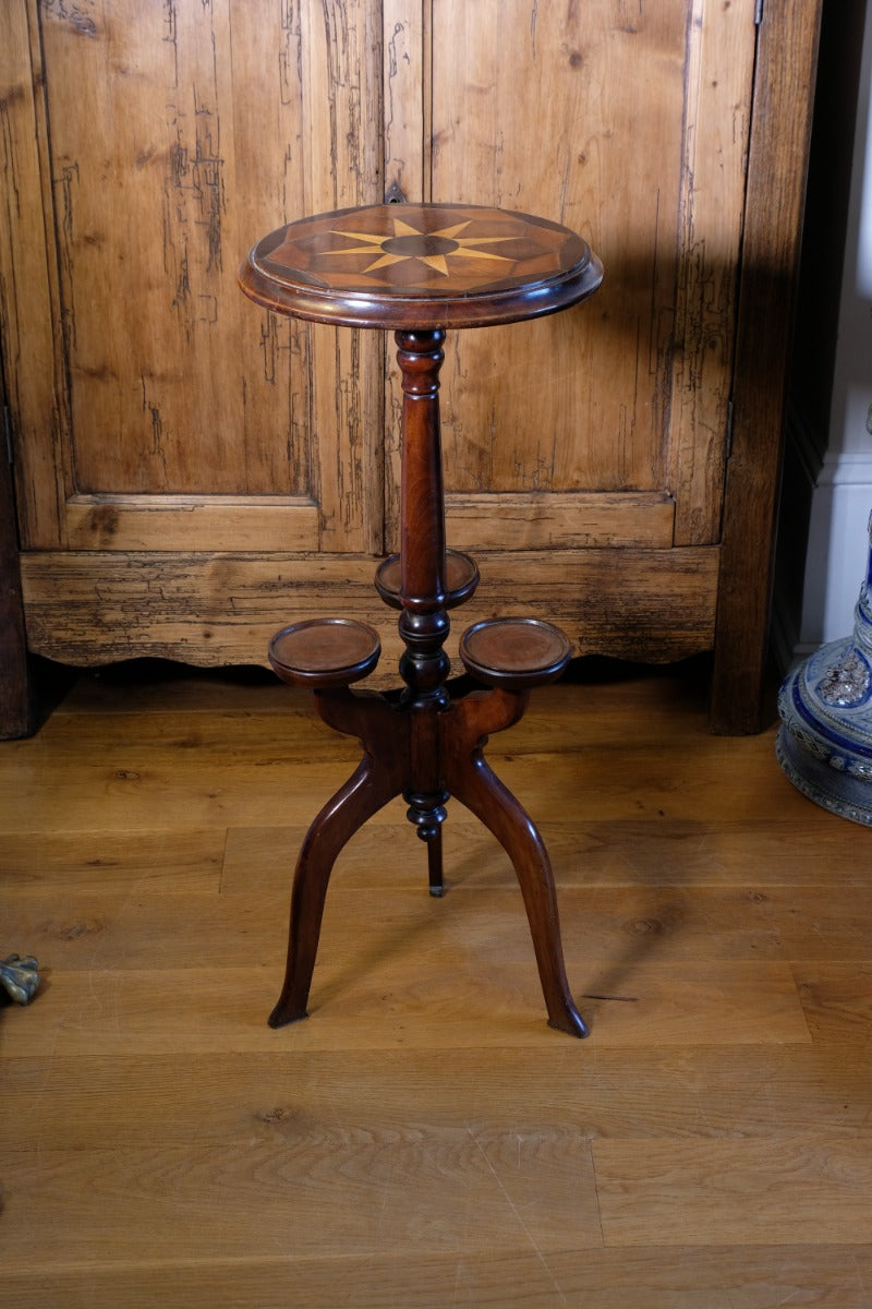 19th Century Mahogany Wine Table With Parquetry Inlay