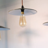 Vintage Mid 20th Century Modern Pendant Lights - Green & Cream